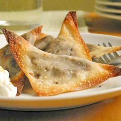 Mushroom Ravioli with Lemon-Caper Mayonnaise