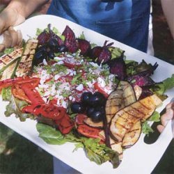 Herbed Salad With Grilled Balsamic Vegetables