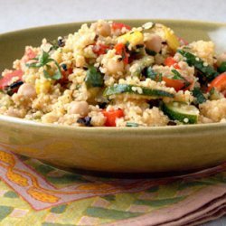 Grilled Vegetables and Chickpeas with Couscous