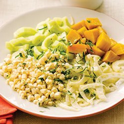 Market Salad with Corn, Beets, Fennel, and Cucumber