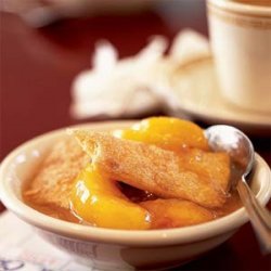 Peach Cobbler with a Cinnamon Crust