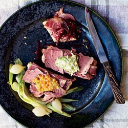 Pastrami Toasts with Tangy Toppings