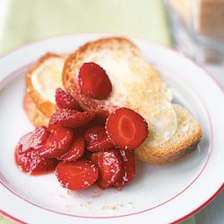 Butter, Sugar, and Strawberry Sandwiches