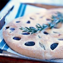 Rosemary-Scented Flatbread with Black Grapes