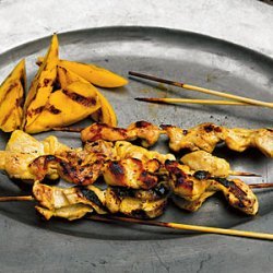 Chicken Skewers with Grilled Mango