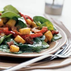 Scallop and Spinach Salad with Warm Dressing