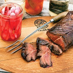 Korean-Style Grilled Hanger Steak with a Pickle Bar for the Beach