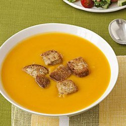 Squash Soup with Whole-Grain Croutons