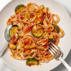 Fettuccine With Spicy Zucchini-Tomato Sauce