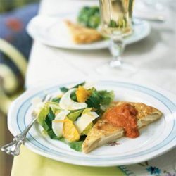 Spanish Tortilla with Almond Romesco