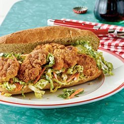 Oyster Po'boys with Creamy Slaw