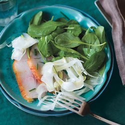 Smoked Fish with Fennel and Arugula Salad