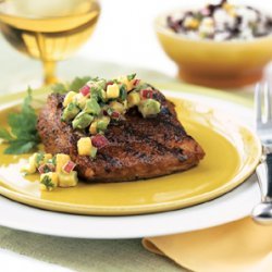 Grilled Mahi-Mahi with Avocado-Melon Salsa