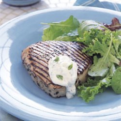 Grilled Tuna with Herbed Aïoli