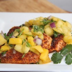 Salmon with Chili-Mango Salsa