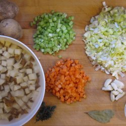 Leek and Salmon Chowder