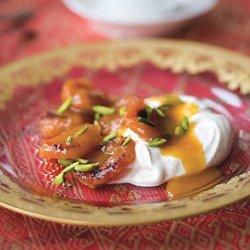 Cognac-Glazed Dried Apricots with Cinnamon-Spiced Yogurt