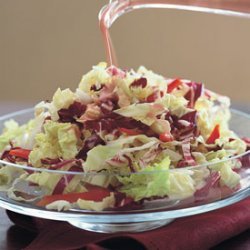 Savoy Cabbage and Radicchio Slaw with Blood Orange Dressing