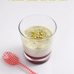 Green Tea Panna Cotta with Strawberries