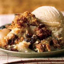 Pear and Dried-Cherry Custard Crisp