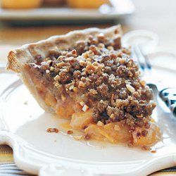 Apricot Pie with Candied Ginger and Crunchy Topping