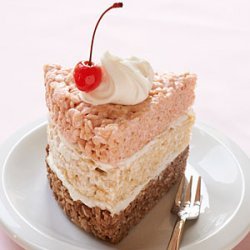 Rice Krispies Treat Neapolitan Cake 