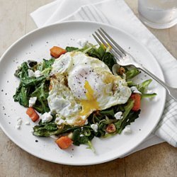 Sauteed Greens with Olive Oil-Fried Eggs