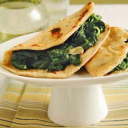 Piadini with Garlic Greens