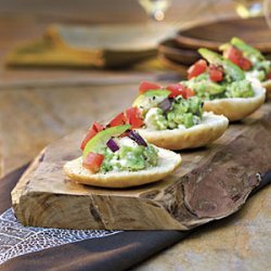 Guacamole-Goat Cheese Toasts