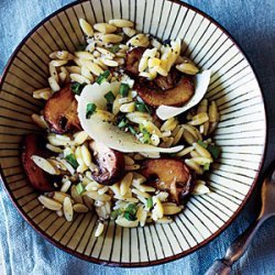 Orzo with Pecorino and Mushrooms