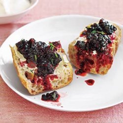 Tartine with Blackberry Thyme Salad