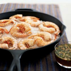 Salt-Roasted Shrimp with Lemon-Honey Dipping Sauce