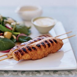 Yogurt-and-Spice Grilled Chicken Skewers