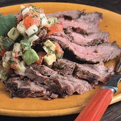 Flank Steak with Tomato-Avocado Salsa