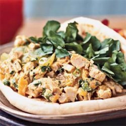 Curried Chicken Salad in Naan