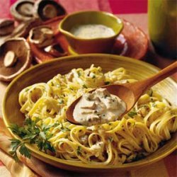 Fettuccine With Portobello-Alfredo Sauce