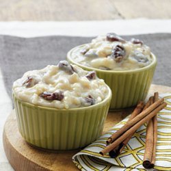 White Chocolate-Cherry Rice Pudding