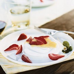 Meringue Cups with Strawberries and Meyer Lemon Curd