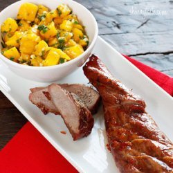 Skinnytaste.com Sweet and Fiery Pork Tenderloin with Mango Salsa