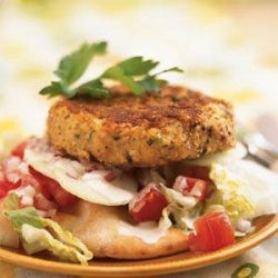 Open-Faced Falafel Burgers