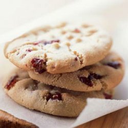 Macadamia Butter Cookies with Dried Cranberries