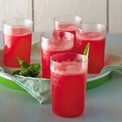 Pressed Watermelon With Basil Water