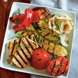 Grilled Tofu with Ratatouille Vegetables