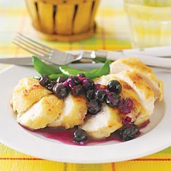 Sauteed Chicken with Fresh Blueberry Sauce