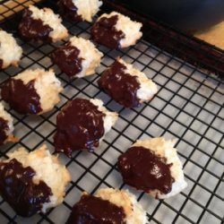 Chocolate-Dipped Coconut Macaroons