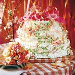 Peaches-and-Cream Wedding Cake