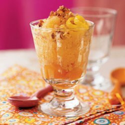 Apricot Ice with Roasted Almonds