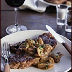 Seared Steaks with Porcini Mushroom Cream Sauce