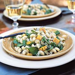 Cavatappi Pasta Salad with Walnut-Sage Pesto