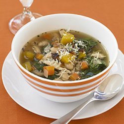 Tuscan Chicken, Bean and Spinach Soup
